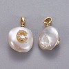 Natural Cultured Freshwater Pearl Pendants KK-L187-A-01C-2