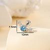 Brass Pave Cubic Zirconia Star Cartilage Earrings FS-WG0D3BD-04-1