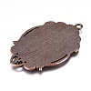 Tibetan Style Pendant Cabochon Settings TIBEP-A22962-R-FF-2