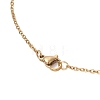 Natural Amethyst Round Beaded Gourd Shape Pendant 304 Stainless Steel Cable Chain Necklaces for Women NJEW-JN05656-02-5