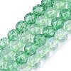 Crackle Transparent Glass Beads Strands GLAA-Q108-02A-05-1