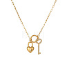 Valentine's Day 304 Stainless Steel Crystal Rhinestone Pendant Necklaces WGE27DF-01-2