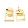 304 Stainless Steel Stud Earrings EJEW-R012-01G-2