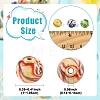 30Pcs 6 Colors Handmade Gold Sand Lampwork Beads LAMP-YW0004-21-3