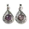 Natural Amethyst Pendants G-Q158-05P-12-1