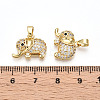 Brass Micro Pave Cubic Zirconia Pendants KK-T070-64G-3