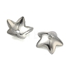 Non-Tarnish 5-Petal Flower Smooth Surface 304 Stainless Steel Bead Caps X-STAS-R065-56-3