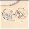 Alloy & Embroidery Cloth Hoop Earrings FS-WG7CC6D-01-3