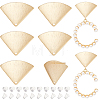10Pcs Brass Stud Earrings KK-BC0011-54-1