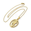 304 Stainless Steel Pendant Necklaces NJEW-P293-01G-3