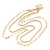 304 Stainless Steel Double Layer Paperclip Chain & Rope Chain Necklaces for Women NJEW-G140-01A-G-1