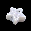 UV Plating Opaque Acrylic European Beads AC-CBA6658-04A-2