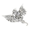 Dragon with Evil Eye Alloy Rhinestone with Plastic Lapel Pins for Backpack Clothes JEWB-G043-02B-2