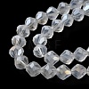 Electroplate Transparent Glass Beads Strands EGLA-I019-AB02-5