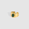 Oval Natural Green Aventurine Ring IR1864-2-1