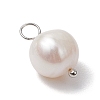 Natural Cultured Freshwater Pearl Pendants PALLOY-JF03091-01-3