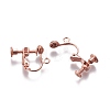 Rack Plated Brass Screw Clip-on Earring Findings LS-KK-P169-04RG-2