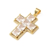 Brass Pave Cubic Zirconia Pendants CU-CBA03AF-17G-04-2