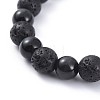 Natural Lava Rock Stretch Bracelets BJEW-JB04506-03-2