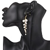 Shell Pearl Round Dangle Earrings EJEW-JE06842-4