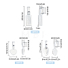 120Pcs 3 Style Tibetan Style Alloy Glue-on Flat Pad Pendant Bails TIBEP-SC0001-94-2