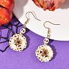 Dyed Synthetic Turquoise Dangle Earrings for Women EJEW-MZ00778-1