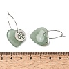 Natural Green Aventurine & 304 Stainless Steel Hoop Earrings for Women EJEW-G475-05P-07-5