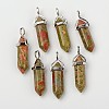 Natural Unakite Double Terminated Pointed Pendants G-F295-04B-3