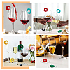 24Pcs 2 Style 12 Colors Felt Wine Glass Charms AJEW-BC0003-68-7