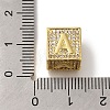 Brass Cubic Zirconia Beads KK-Q818-01A-G-3