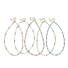 Natural Mixed Stone Faceted Round Beaded Necklaces NJEW-JN06430-2