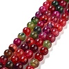 Dyed Natural Agate Beads Strands G-R262-10mm-1-1