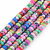 Handmade Polymer Clay Beads Strands X-CLAY-N008-056-01-1