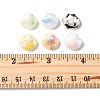 26Pcs 6 Colors Shell Shape Glazed Porcelain Beads PORC-FS0001-35-5