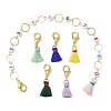 6 Style Number Acrylic Beaded Knitting Row Counter Chains & Locking Stitch Markers Kits HJEW-JM01430-1