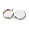 Non-Tarnish 304 Stainless Steel Pendant Cabochon Settings X-STAS-K202-03E-P-1