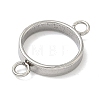 304 Stainless Steel Open Back Bezel Connector Charms STAS-B126-05A-P-2
