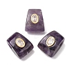 Natural Amethyst European Beads GG-CBA9389-02L-1