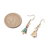 Christmas Tree Alloy Rhinestone Dangle Earrings EJEW-JE05828-01-3