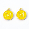 Golden Plated Alloy Enamel Charms ENAM-S118-09M-2