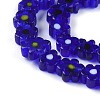 Handmade Millefiori Glass Bead Strands LAMP-J035-6mm-14-4