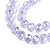 Electroplate Glass Beads Strands X-EGLA-A044-T4mm-B17-4