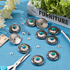 Gorgecraft 10Pcs 1-Hole Alloy & Turquoise Decorative Rivets FIND-GF0003-47-5