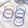 7Pcs Glass Seed Beads Stretch Bracelets for Women BJEW-MZ00265-2