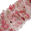 Natural Cherry Blossom Jasper Chip Beads Strands G-G905-12-1