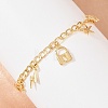 Brass Charm Bracelets BJEW-F545-01C-G-2