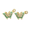Brass Micro Pave Clear Cubic Zirconia Pendants KK-R159-01G-1