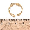 304 Stainless Steel Micro Pave Cubic Zirconia Cuff Open Rings SA-CBAF5A1-01G-5