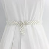 White Plastic Imitation Pearl Beaded Belly Chains WG08E5B-06-1