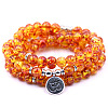 Bohemian Styles Natural Round Amber Beaded Stretch Bracelets for Women Men XW1500-8-1